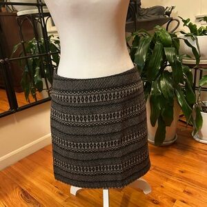 Dalia Collection Black and Gray Pencil Skirt
